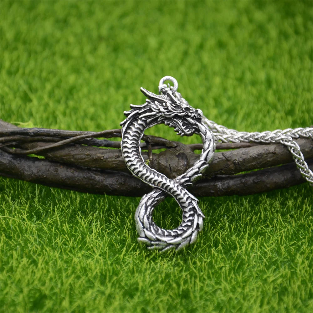 Goth Ouroboros Norse Dragon Necklace - Image 16
