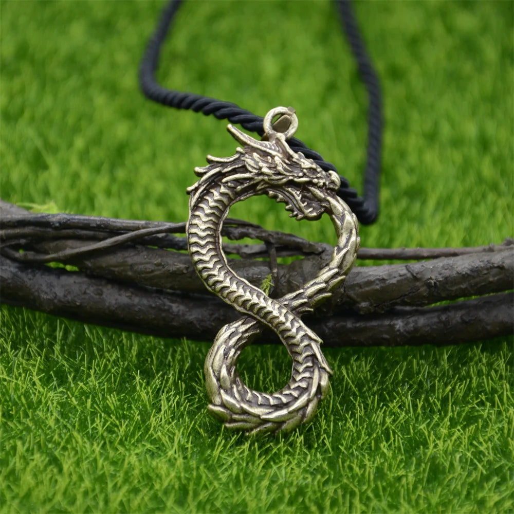 Goth Ouroboros Norse Dragon Necklace - Image 11