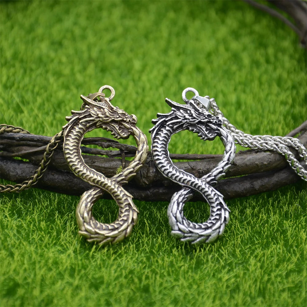 Goth Ouroboros Norse Dragon Necklace - Image 2