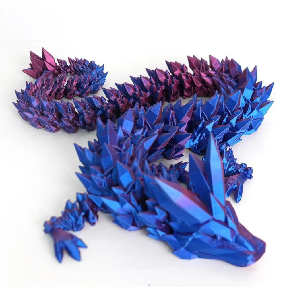 30cm 3D Printed Crystal Dragon – Creative Chinese Dragon Figurine Toy | Fun Home & Office Decor for Kids Ages 6+ - Image 3