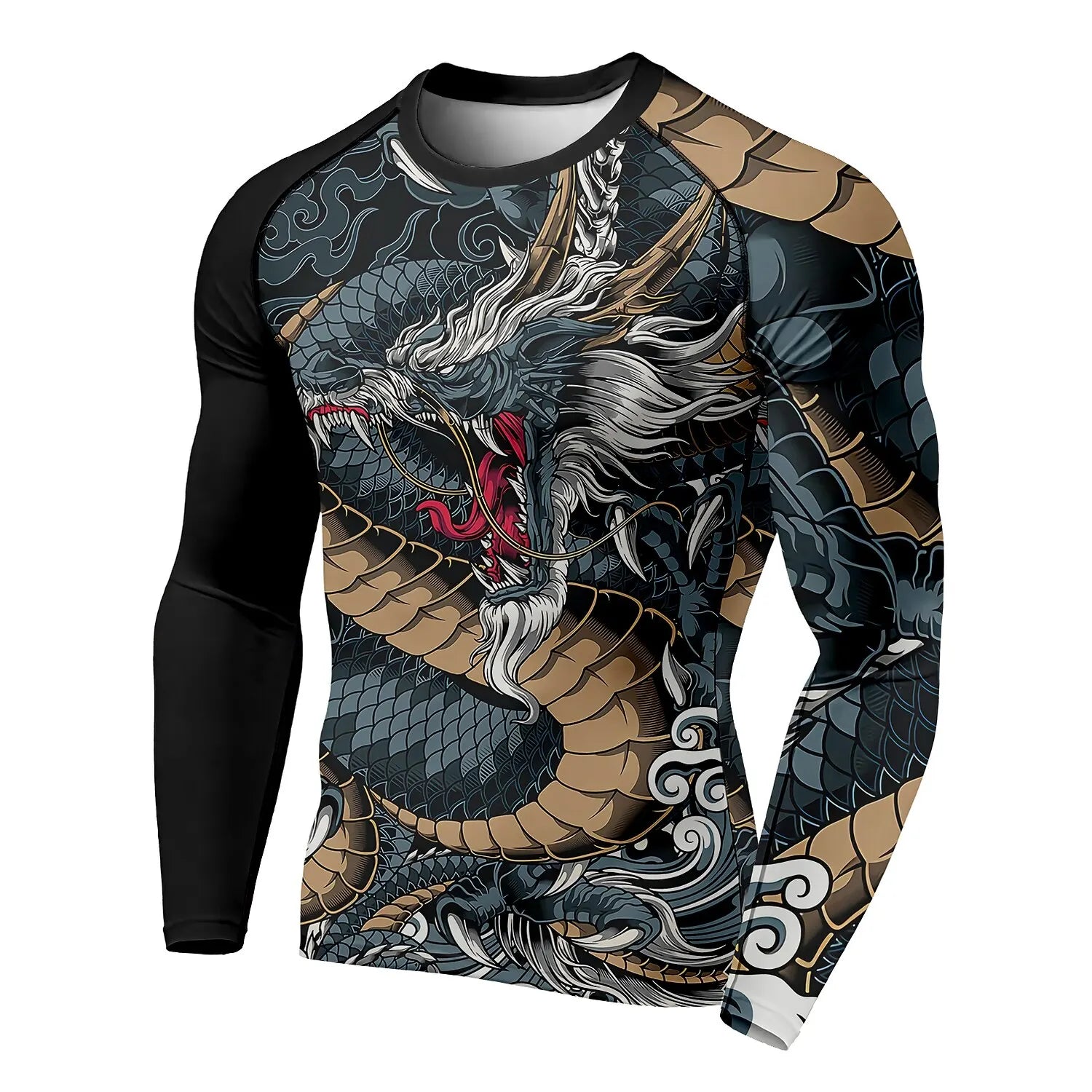 3D Printed Dragon Pattern Men’s T-Shirt - Image 7
