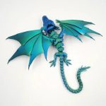 3D Printed Flying Dragon Movable Model – Chinese Loong Gothic Decor for Home, Aquarium & Collectors