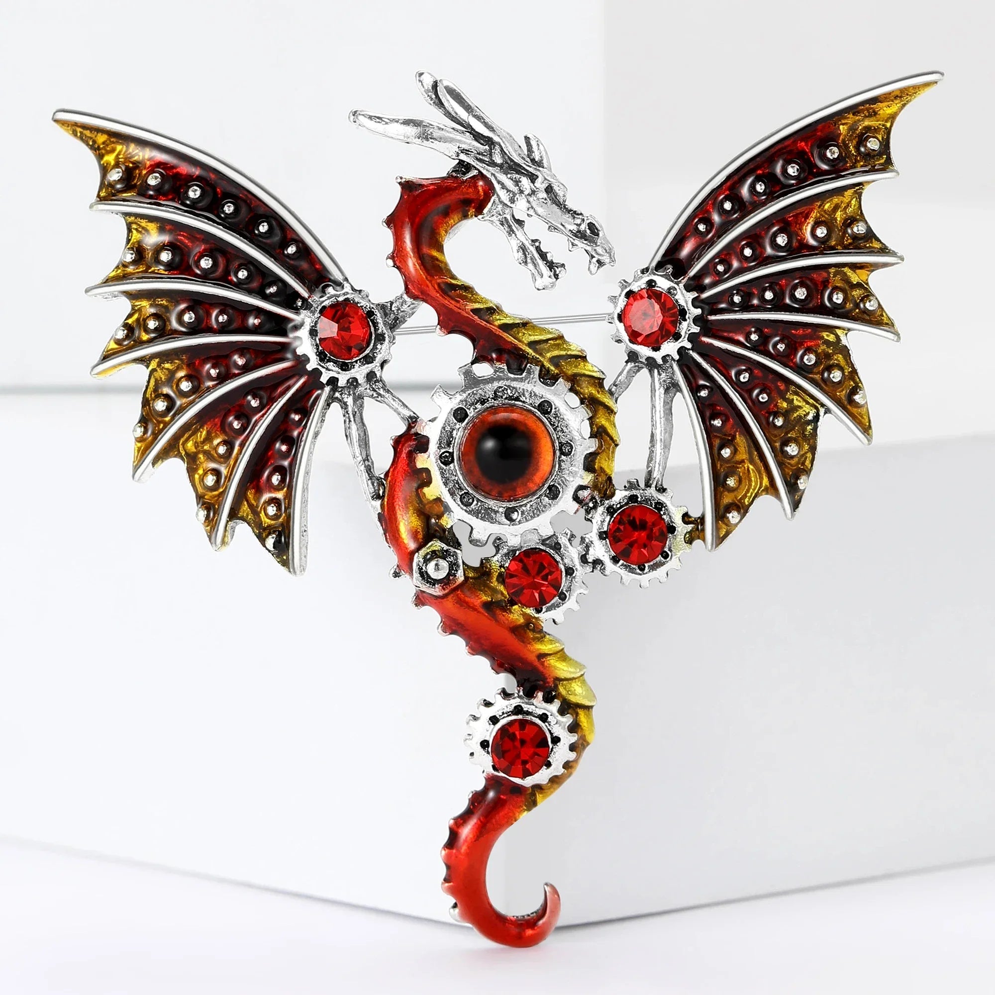 Enamel Mechanical Dragon Pins - Image 10