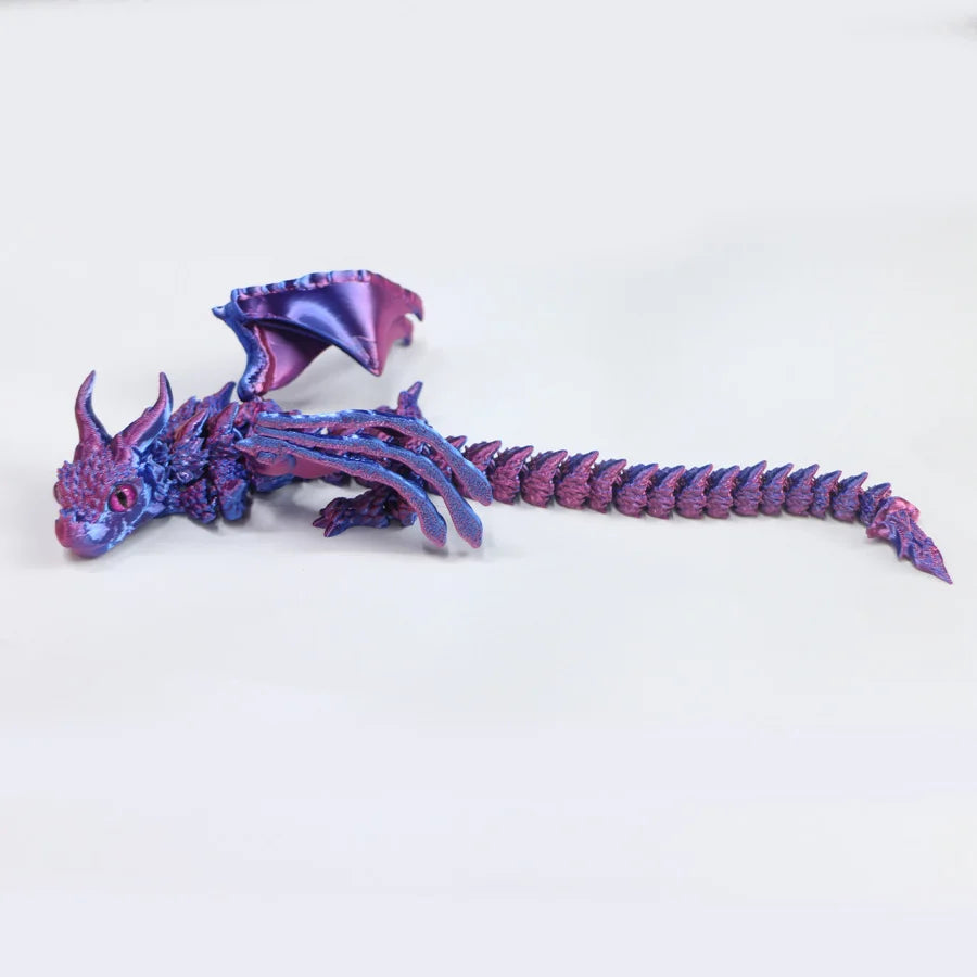 3D Printed Winged Dragon Figurine with Art Deco Resin Sculpture – Tabletop Animal Theme Decor - Image 9