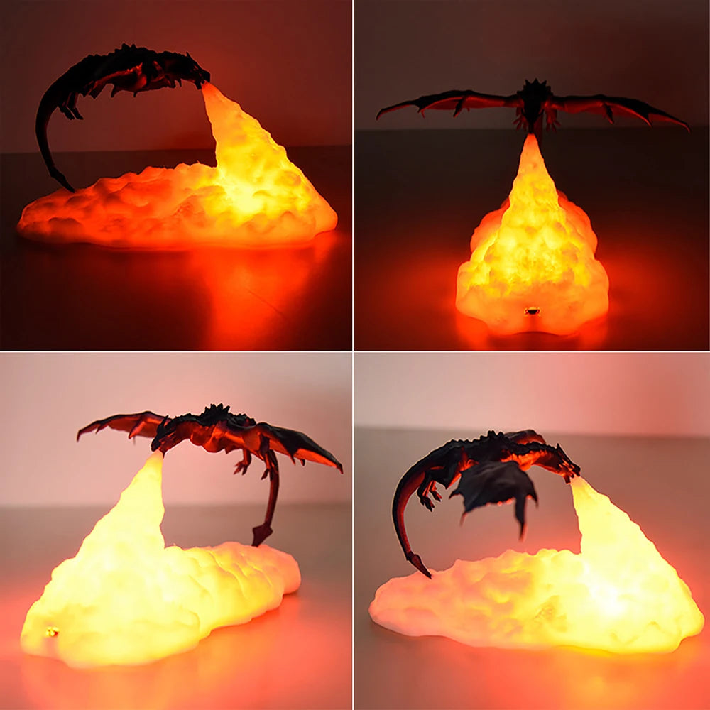 3D Printed Fire Dragon LED Light - Image 6