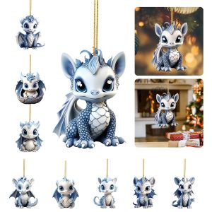 Christmas Tree Dragon Baby Pendant