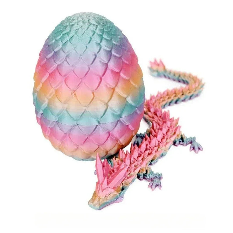 3D Printed Dragon Egg with Fully Articulated Dragon - Image 12