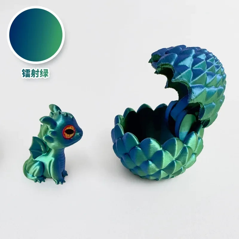 3D Printed Dragon Egg with Dragon – Anti-stress Mini Model, Movable & Rotatable Desktop Ornament, Kid Toy & Companionship Gift - Image 8