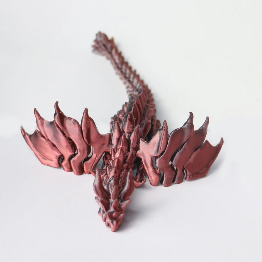 3D Printing Flying Dragon Joint Movable Model – Chinese Loong Creative Collection, Aquarium & Home Gothic Decoration - Image 8