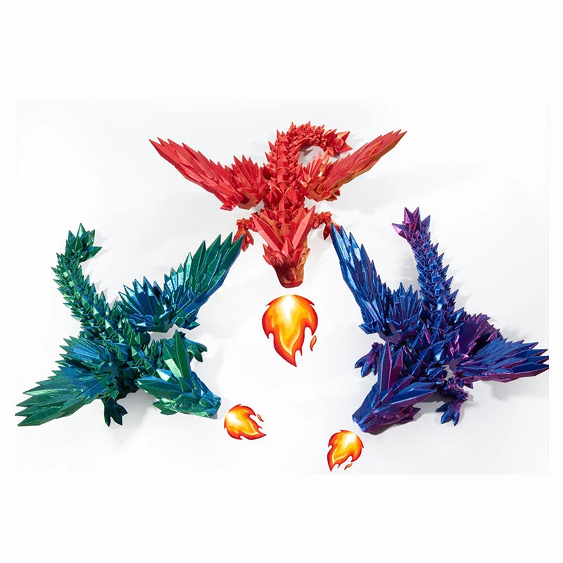 3D Printed Articulated Crystal Dragon - Image 3