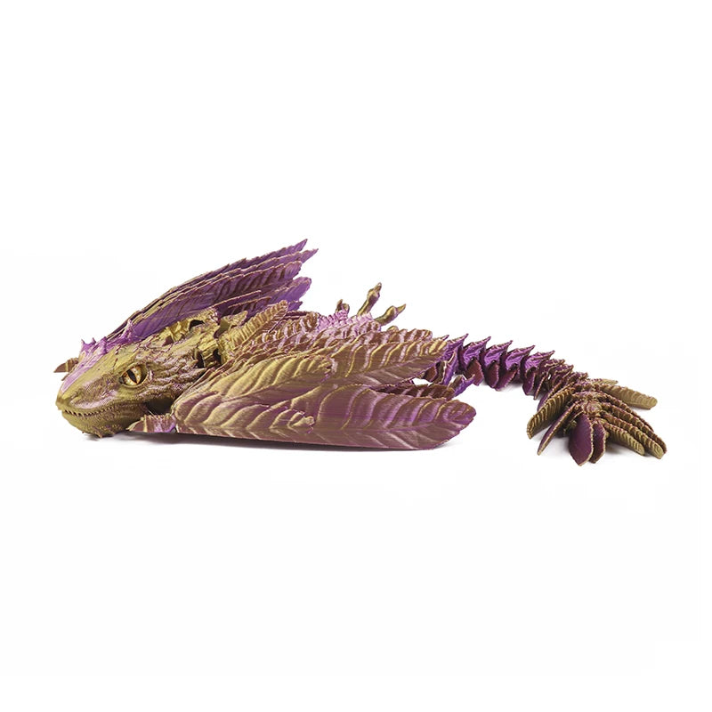 3D Printed Feathered Wyvern Dragon – Articulated Fidget Toy & Home Office Decor - Image 15