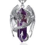 Eudora Dragon-Wrapped Amethyst Necklace
