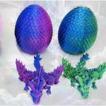 3D Printed Jointed Winged Dragon Figurine