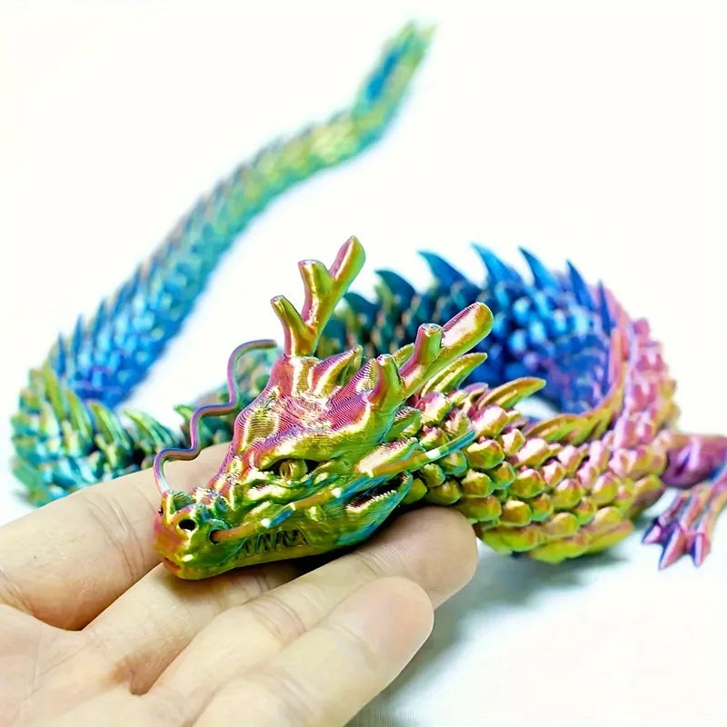 3D Printed Dragon Figures Decor Toy – Multi-Jointed Movable Hand-held Articulated Dragon Ornament - Image 3