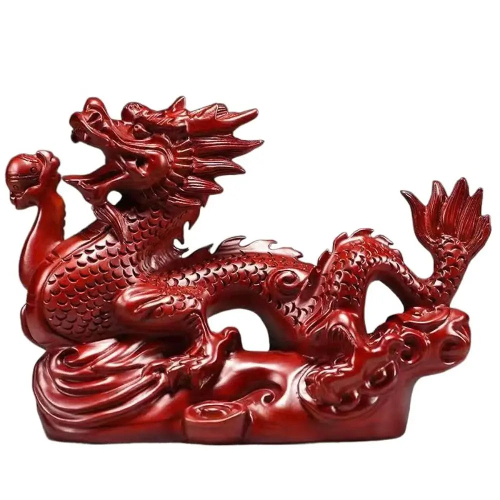 4 Inches Wooden Chinese Feng Shui Dragon Statue – Office & Home Tabletop Decor, Fortune 2024 New Year Ornament - Image 10