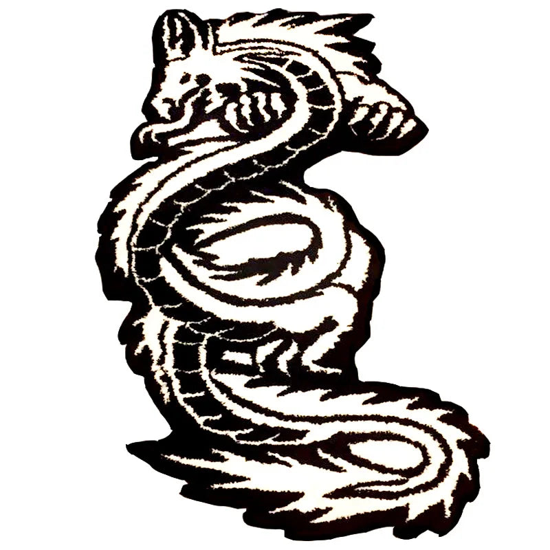 Chinese Dragon Shape Tufting Carpet – Plush Non-Slip Bathroom & Bedside Rug (115x57cm) - Image 7