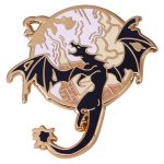 Fourth Wing Enamel Dragon Lapel Pin – Fantasy Bookish Gold Metal Brooch