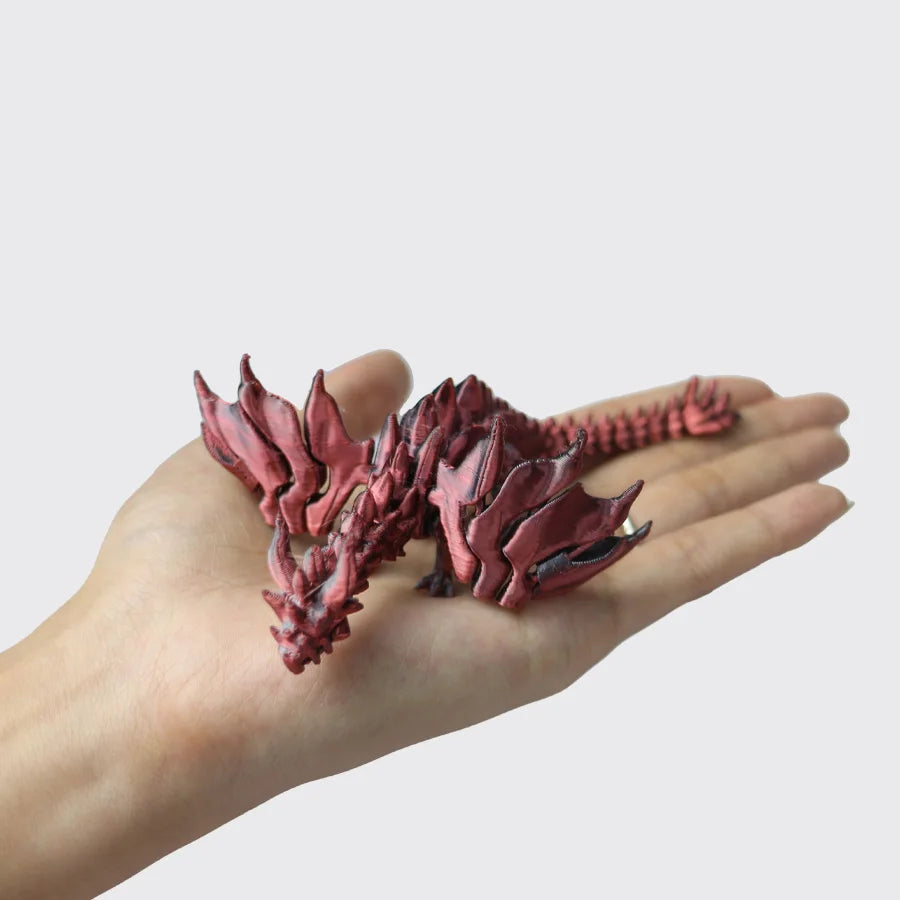 3D Printing Flying Dragon Joint Movable Model – Chinese Loong Creative Collection, Aquarium & Home Gothic Decoration - Image 4
