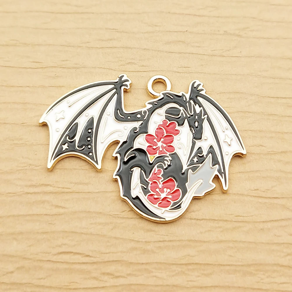 10pcs Enamel Dragon Charms - Image 6