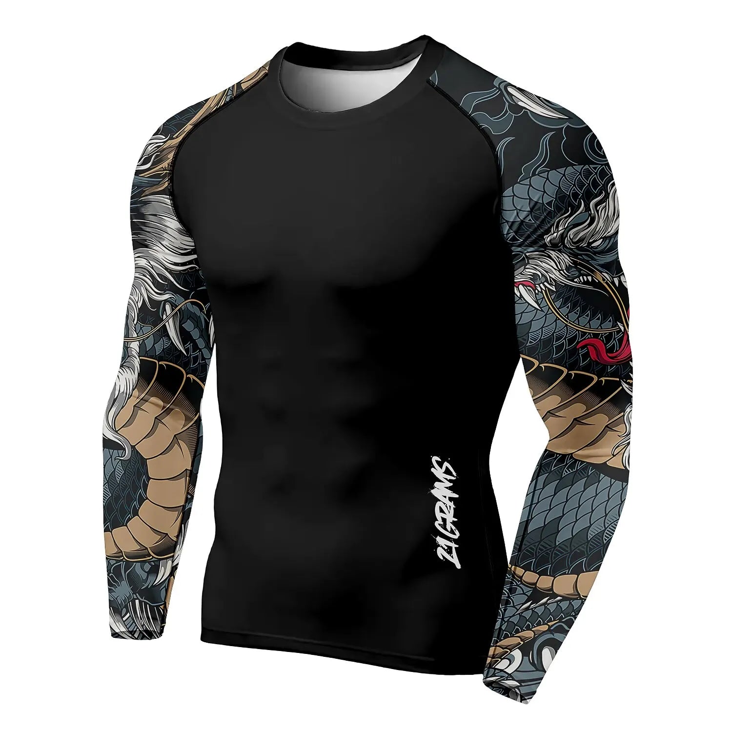 3D Printed Dragon Pattern Men’s T-Shirt - Image 4