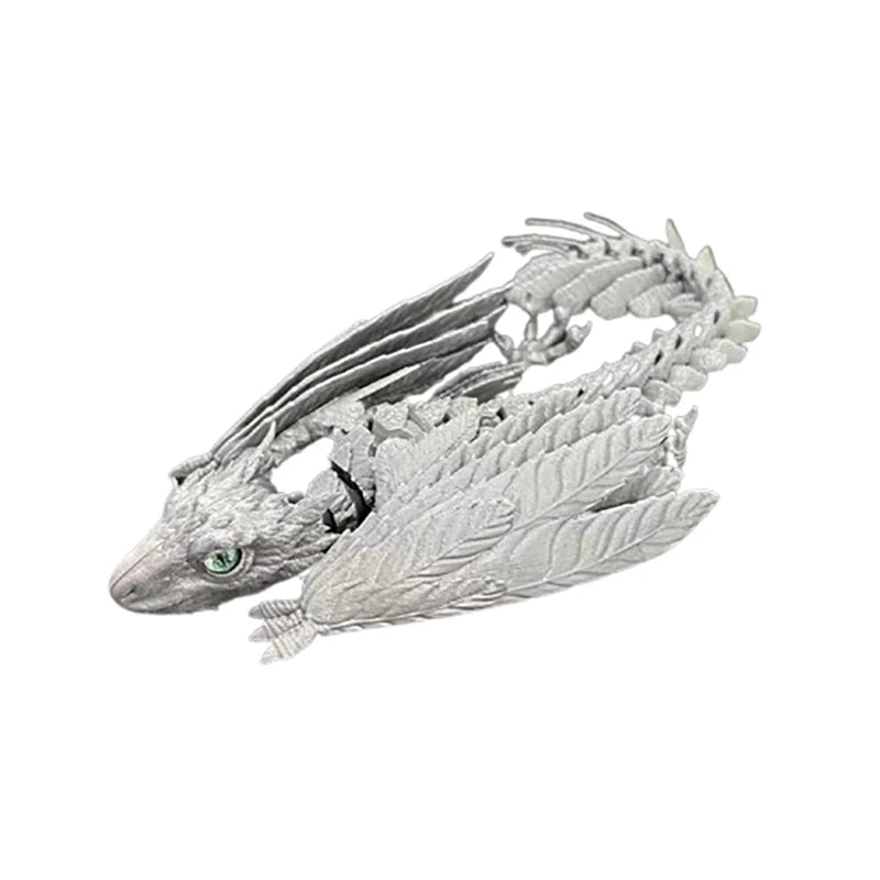 3D Printed Feathered Wyvern Dragon – Articulated Fidget Toy & Home Office Decor - Image 17