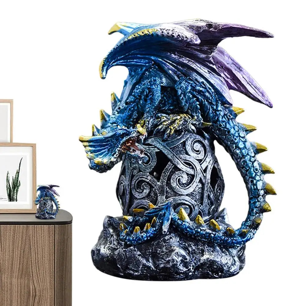 Dragon Skull Statue – Fantasy Medieval Dragon Figurine for Fireplace, Halloween & Home Décor - Image 10