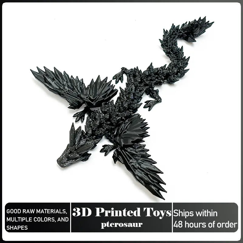 3D Printed Dragon with Movable Wings – Office Desk Accessory & Creative Home Decor - Image 9