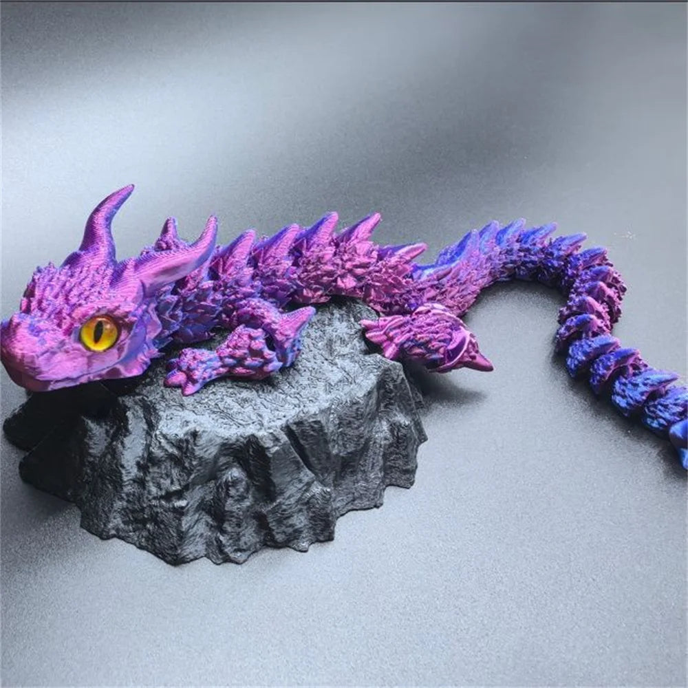 3D Printed Magic Dragon Model – Multi-Joint Movable Desk Ornament & Home Decoration Toy - Image 6