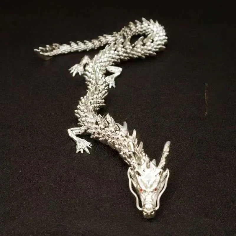 3D Dragon Statue Ornament – Movable Joints, Antique Brass Finish, Lucky Dragon for Home & Office Décor - Image 8