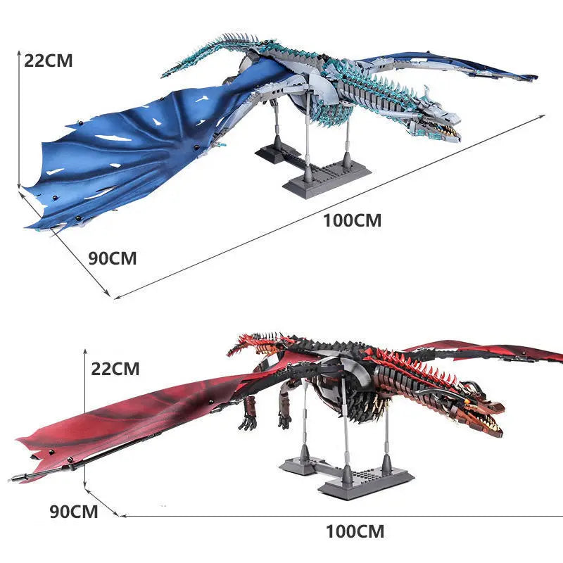 1889pcs Creative MOC Giant Dragon Building Blocks – Movie-Inspired Model for Kids & Collectors - Image 3