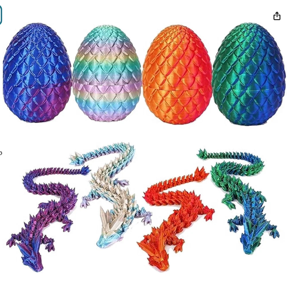 4PCS 3D Printed Dragon Egg Fidget Toys - Image 2