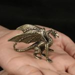 European Style Brass Dragon Desk Decoration