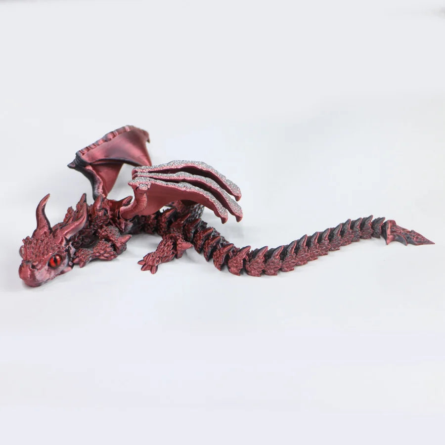 3D Printed Winged Dragon Figurine with Art Deco Resin Sculpture – Tabletop Animal Theme Decor - Image 13