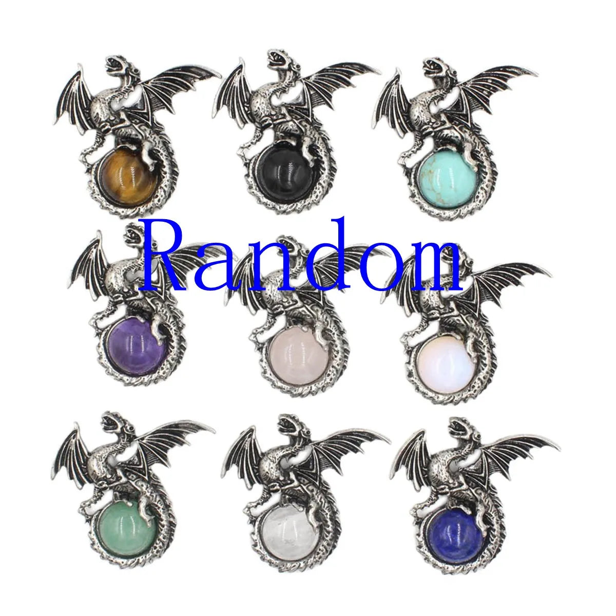 Dragon with Wings Gemstone Pendant - Image 11
