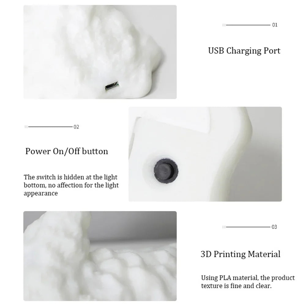 Dragon Shape LED Night Light – 3D Printed Flame Breathing Slow-Change Lamp - Image 5