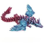 3D Rotatable Articulated Dragon in Egg – Realistic Statue & Kid Gift for Decoration or Play
