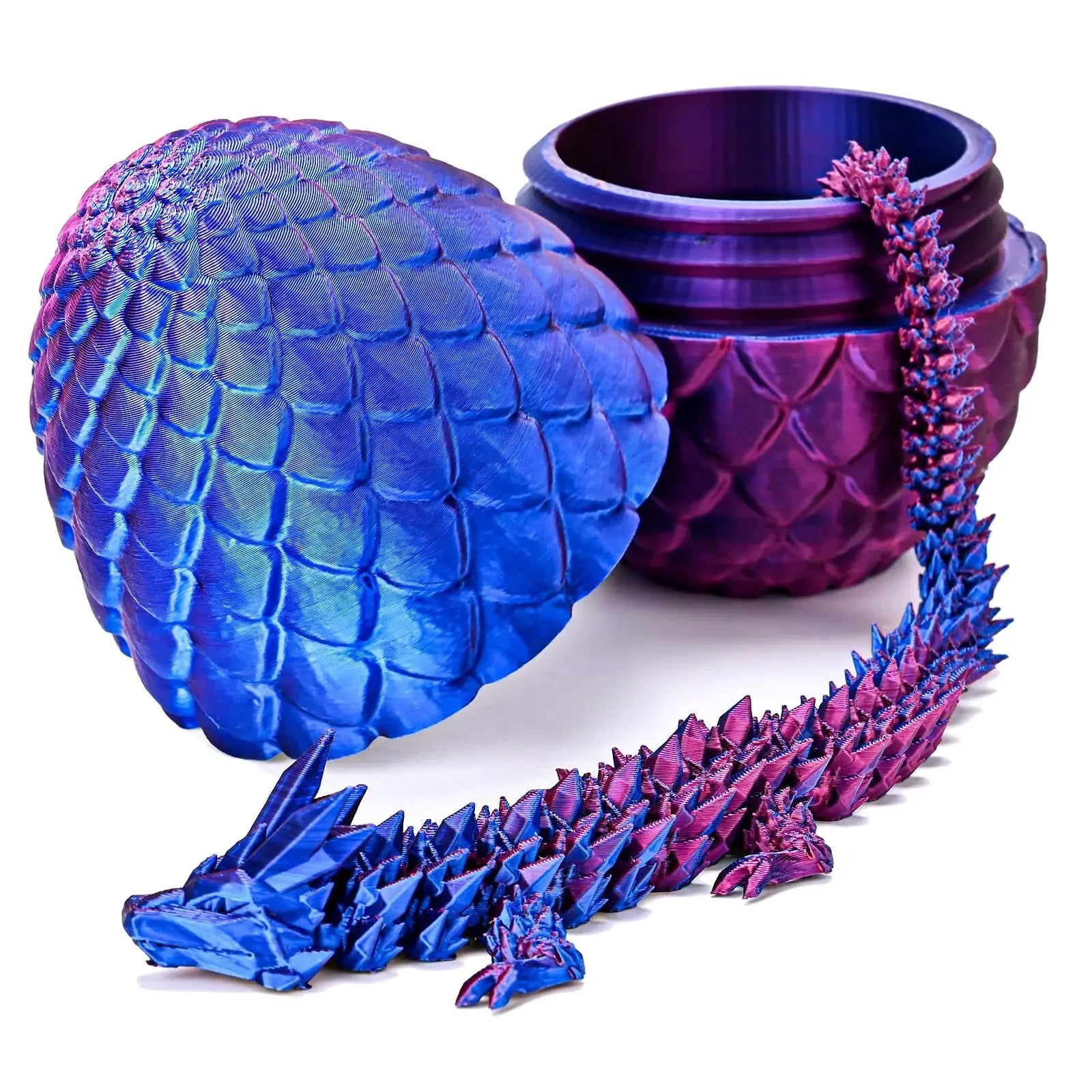 3D Printed Dragon Egg with Articulated Dragon - Image 13