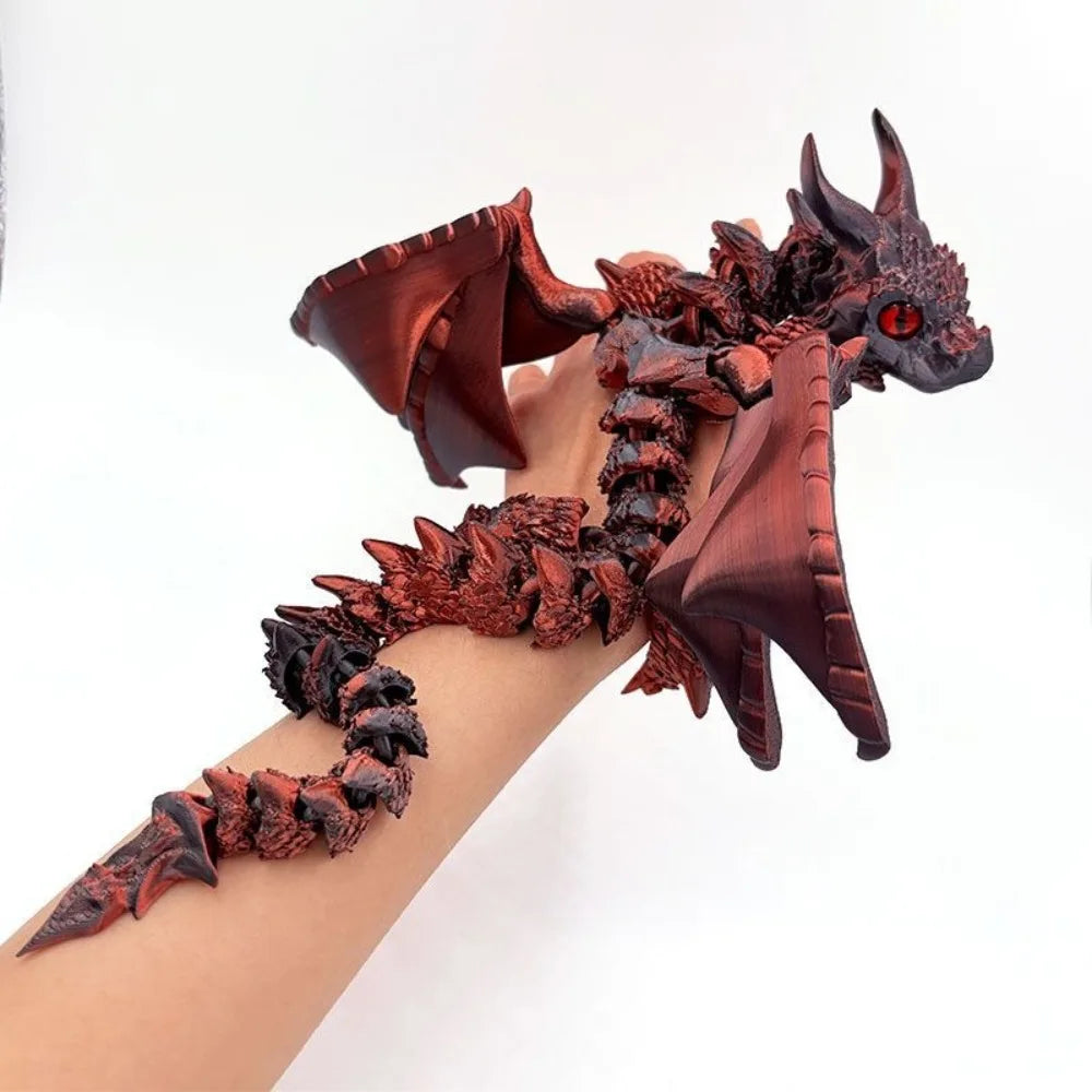3D Printed Winged Carriage Dragon Figurine - Image 4