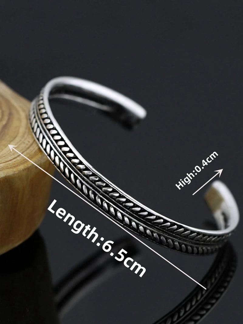 Goth Hip Hop Dragon Head Open Menโs Viking Bangle Wristband Cuff Bracelets - Image 5