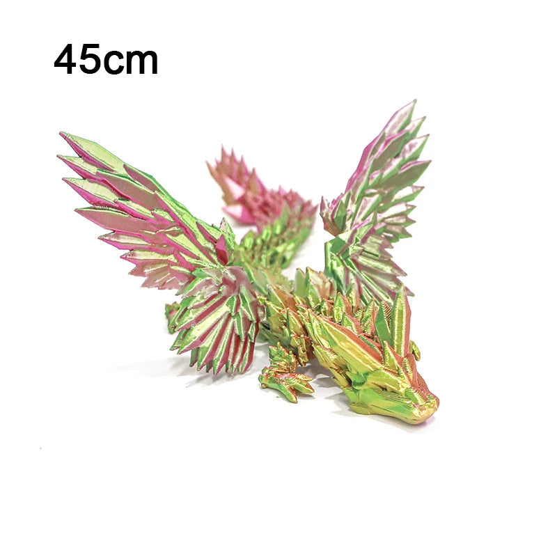 3d Printed Dragon Crystal Flying Dragon Wing Joint Movable Creative Divine Dragon Ornament -20cm/45cm - Image 9