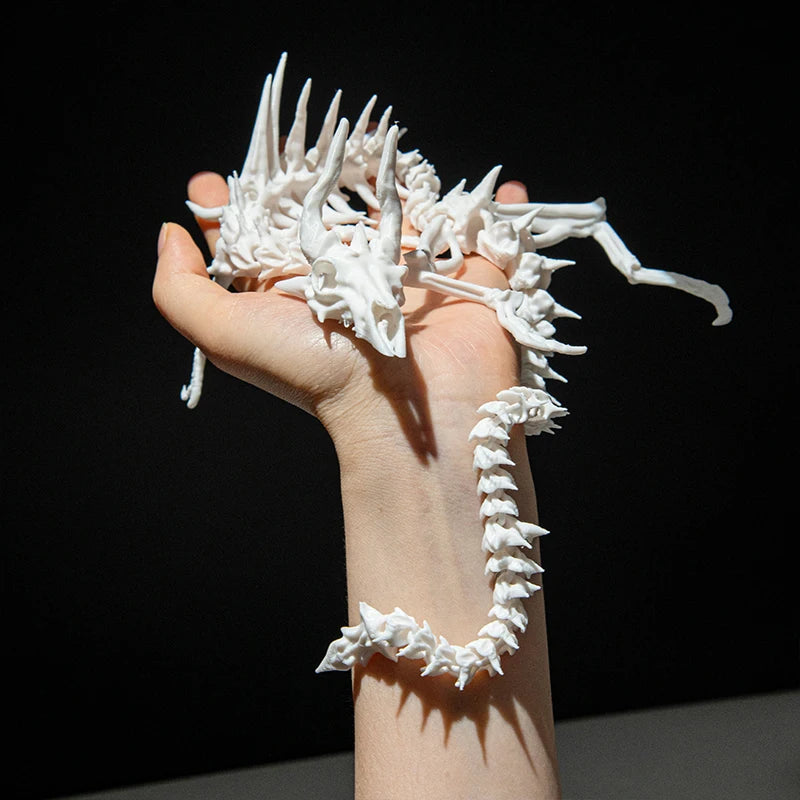 3D Printed Dragon Skeleton Model – Movable Joint Desktop Ornament & Creative Home Decor Toy - Image 8