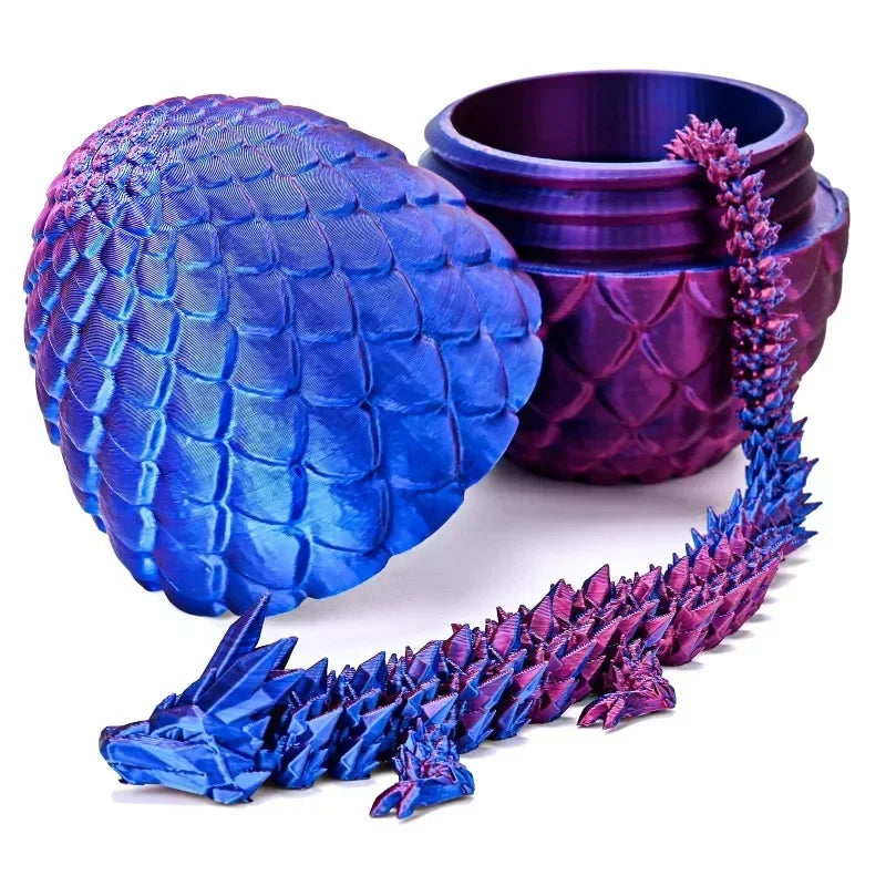 3D Printed Dragon Egg with Fully Articulated Dragon - Image 9