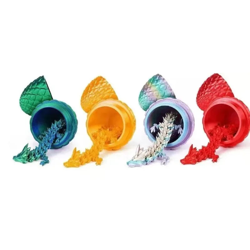 3D Printed Articulated Dragon Egg & Movable Dragon Model Toy - Image 5