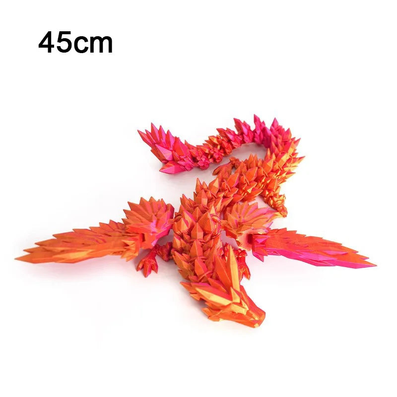 3d Printed Dragon Crystal Flying Dragon Wing Joint Movable Creative Divine Dragon Ornament -20cm/45cm - Image 8