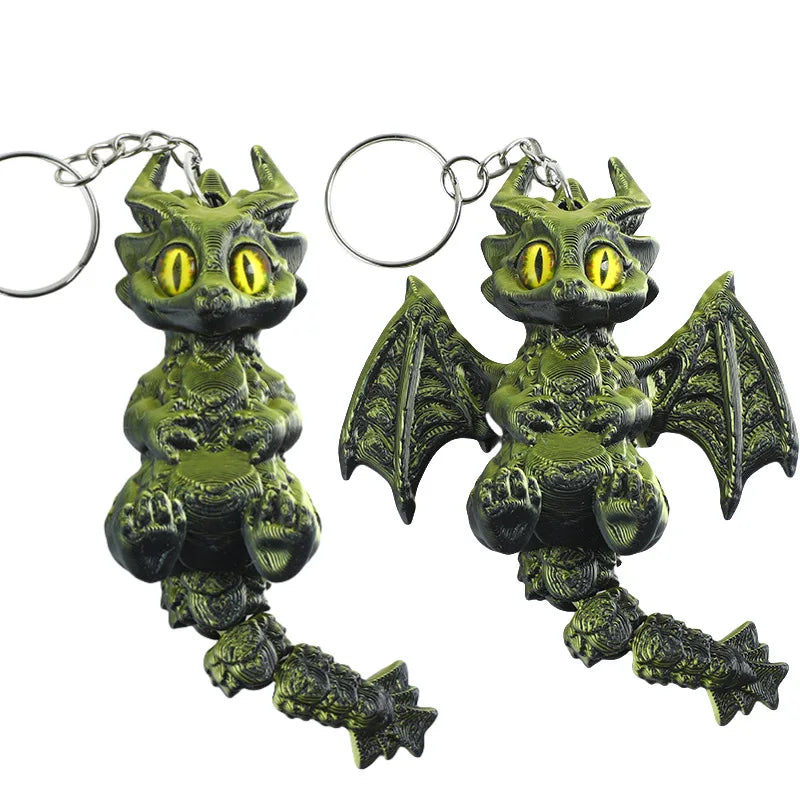 3D Printed Articulated Demon Dragon – Fidget Toy & Desktop Ornament Figurine - Image 8