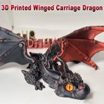 3D Printed Winged Carriage Dragon Figurine